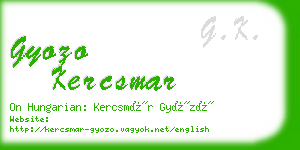 gyozo kercsmar business card